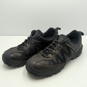 Harley Davidson Mens Leather Casual Sneakers 8.5 Black Orange Sole